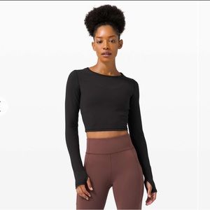 Lululemon Wunder Train Cropped Long Sleeve